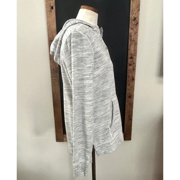 Carhartt Gray Pullover Hoodie Women's S/M Button Henley Pocket Gorpcore Casual - Picture 7 of 10